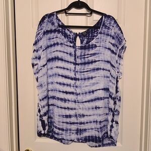 Torrid Blue Tie-Dye Women's Top